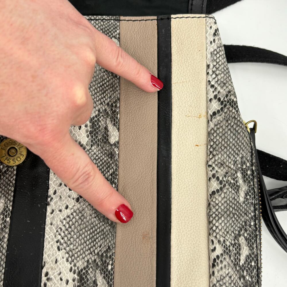 Fossil Backpack Handbag Claire Patchwork Cow Hide… - image 2